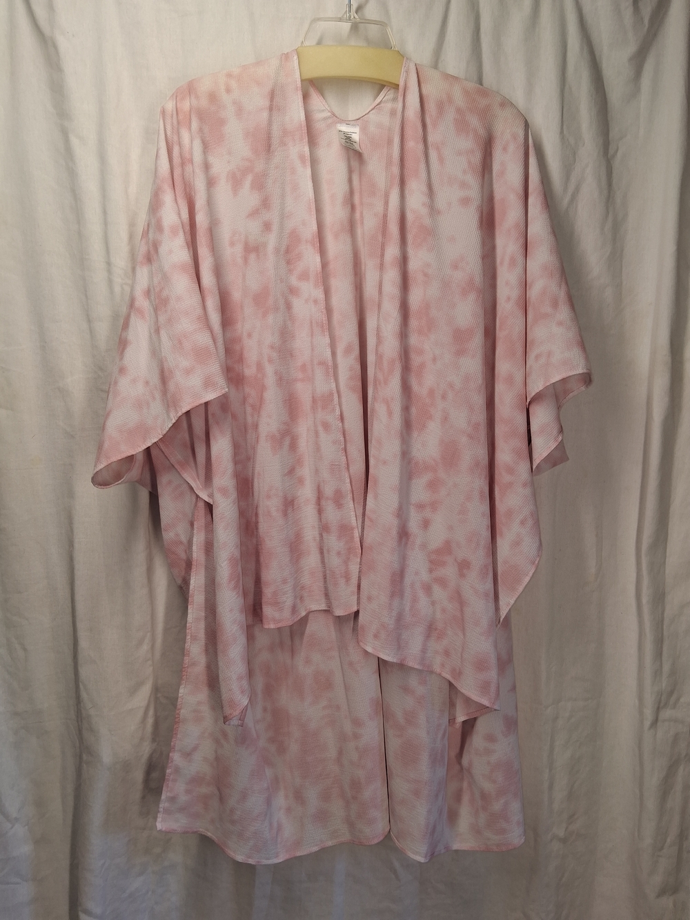 Source Unknown Pink Tie-Dye Kimono Cardigan